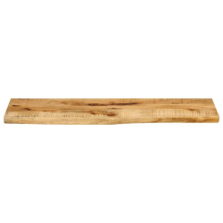Blat stołu, 120x40x2,5 cm, naturalna krawędź, drewno mango