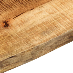 Blat stołu, 140x40x3,8 cm, naturalna krawędź, drewno mango