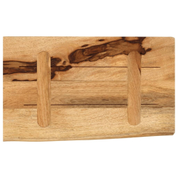 Blat stołu, 60x40x3,8 cm, naturalna krawędź, drewno mango
