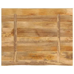 Blat stołu, 110x80x2,5 cm, naturalna krawędź, drewno mango