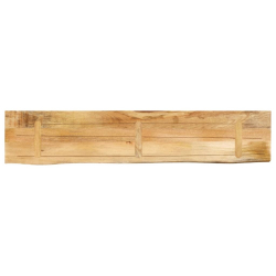 Blat stołu, 140x20x3,8 cm, naturalna krawędź, drewno mango