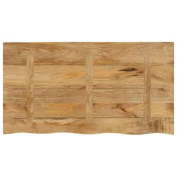 Blat stołu, 100x60x3,8 cm, naturalna krawędź, drewno mango