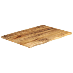 Blat stołu, 80x60x3,8 cm, naturalna krawędź, drewno mango