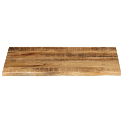 Blat stołu, 80x60x3,8 cm, naturalna krawędź, drewno mango