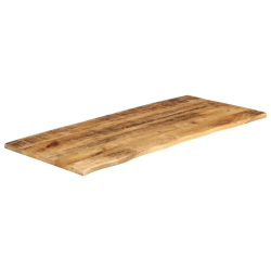 Blat stołu, 140x60x2,5 cm, naturalna krawędź, drewno mango