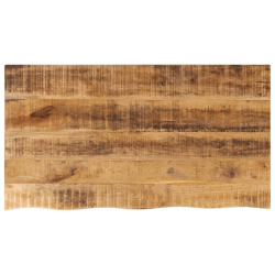 Blat stołu, 100x60x2,5cm, naturalna krawędź surowe drewno mango