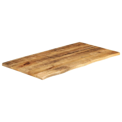 Blat stołu, 100x60x2,5cm, naturalna krawędź surowe drewno mango