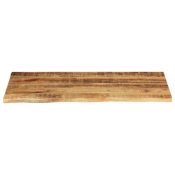 Blat stołu, 100x60x2,5cm, naturalna krawędź surowe drewno mango