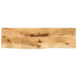 Blat stołu, 100x20x3,8 cm, naturalna krawędź, drewno mango