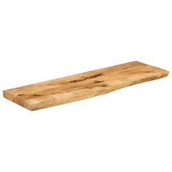 Blat stołu, 100x20x3,8 cm, naturalna krawędź, drewno mango