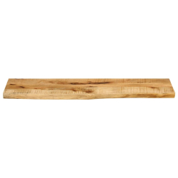 Blat stołu, 100x20x3,8 cm, naturalna krawędź, drewno mango