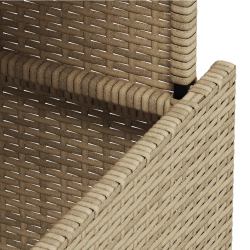 Stół ogrodowy, beżowy, 100x55x73 cm, polirattan i akacja