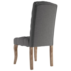 Krzesła stołowe, 6 szt., szare, lnianopodobna tkanina