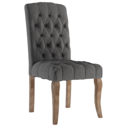 Krzesła stołowe, 4 szt., szare, lnianopodobna tkanina