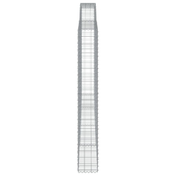Kosze gabionowe, 15 szt, 400x30x220/240cm, galwanizowane żelazo
