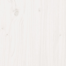 Donica ogrodowa, biała, 50x50x46 cm, lite drewno sosnowe