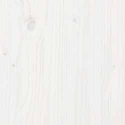 Donica ogrodowa, biała, 60x60x46 cm, lite drewno sosnowe