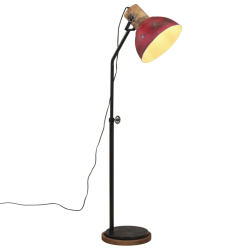 Lampa stojąca, 25 W, postarzany czerwony, 30x30x100-150 cm, E27