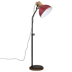 Lampa stojąca, 25 W, postarzany czerwony, 30x30x100-150 cm, E27