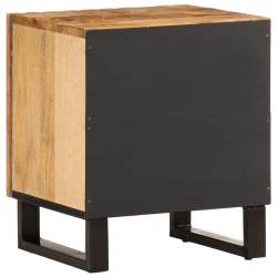 Szafka nocna, 40x33x46 cm, lite surowe drewno mango
