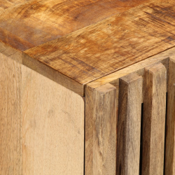 Szafka nocna, 40x33x46 cm, lite surowe drewno mango