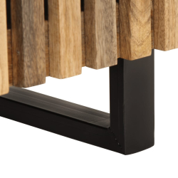 Szafka nocna, 40x33x46 cm, lite surowe drewno mango