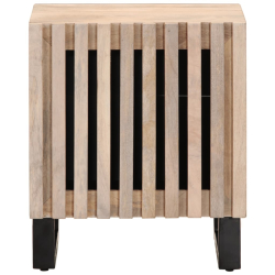 Szafki nocne, 2 szt., 40x33x46 cm, bielone drewno mango