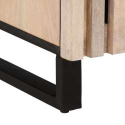 Szafki nocne, 2 szt., 40x33x46 cm, bielone drewno mango