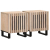 Szafki nocne, 2 szt., 40x33x46 cm, bielone drewno mango