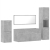 4-częściowy zestaw mebli łazienkowych, szarość betonu