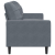 Sofa 3-osobowa, ciemnoszara, 180 cm, obita aksamitem