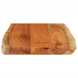 Półka ścienna, 60x40x3,8 cm, drewno akacjowe, naturalna krawędź