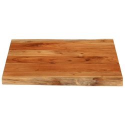 Półka ścienna, 40x40x3,8 cm, drewno akacjowe, naturalna krawędź