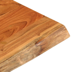 Blat biurka, 80x80x2,5 cm, drewno akacjowe, naturalna krawędź