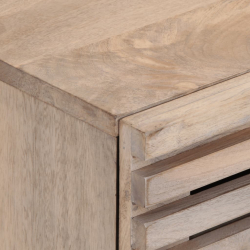 Szafki nocne, 2 szt., 40x33x46 cm, bielone drewno mango