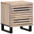 Szafki nocne, 2 szt., 40x33x46 cm, bielone drewno mango