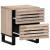 Szafki nocne, 2 szt., 40x33x46 cm, bielone drewno mango