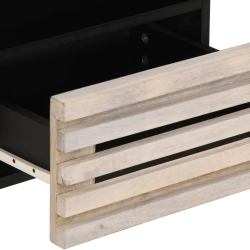 Szafki nocne, 2 szt., 40x33x46 cm, bielone drewno mango