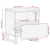 Szafki nocne, 2 szt., 40x33x46 cm, bielone drewno mango