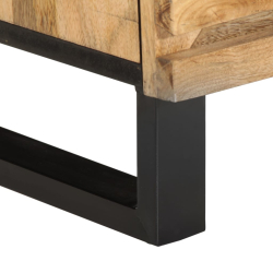 Szafki nocne, 2 szt., 40x33x46 cm, lite surowe drewno mango