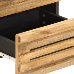 Szafki nocne, 2 szt., 40x33x46 cm, lite surowe drewno mango