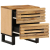 Szafki nocne, 2 szt., 40x33x46 cm, lite surowe drewno mango