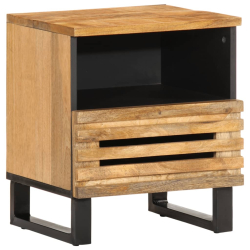 Szafki nocne, 2 szt., 40x33x46 cm, lite surowe drewno mango