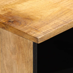 Szafki nocne, 2 szt., 40x33x46 cm, lite surowe drewno mango
