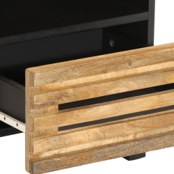 Szafki nocne, 2 szt., 40x33x46 cm, lite surowe drewno mango