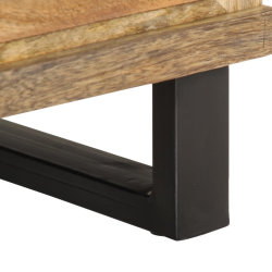 Szafki nocne, 2 szt., 40x33x46 cm, lite surowe drewno mango