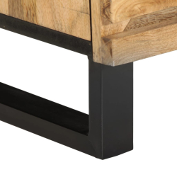 Szafka nocna, 40x33x46 cm, lite surowe drewno mango