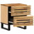 Szafka nocna, 40x33x46 cm, lite surowe drewno mango