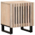 Szafka nocna, 40x33x46 cm, bielone drewno mango
