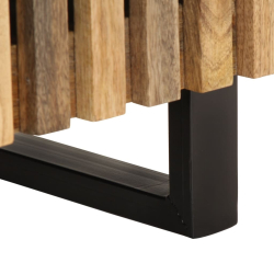 Szafki nocne, 2 szt., 40x33x46 cm, lite surowe drewno mango